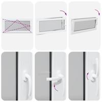 Kelderraam RISOR 120x60 cm draaikiep-draai DIN links wit - thumbnail