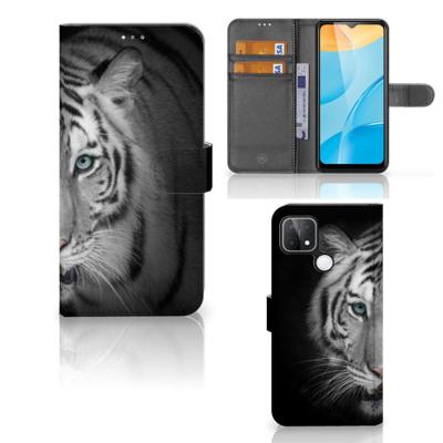 OPPO A15 | Telefoonhoesje | Met pasjeshouder | Tijger