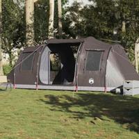 VidaXL Tunneltent 4-persoons waterdicht bruin - thumbnail