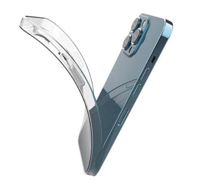 Casecentive Silicone case iPhone 13 Pro transparant