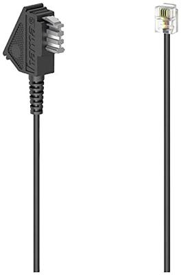 Hama Telefoon (analoog) Aansluitkabel [1x Telefoonstekker Duitsland (TAE-F) - 1x RJ11-stekker 6p4c] 10 m Zwart