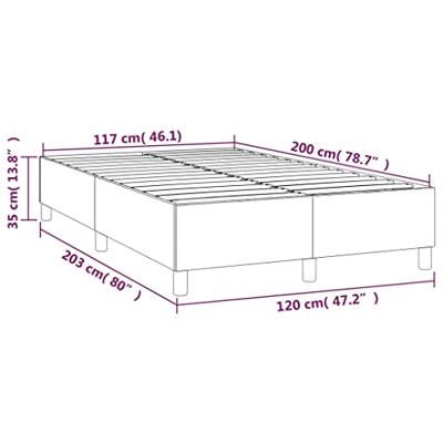 Boxspringframe fluweel donkergrijs 120x200 cm Boxspringframe fluweel donkergrijs 120x200 cm