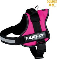 Julius K9 power-harnas / tuig voor labels fuchsia - thumbnail