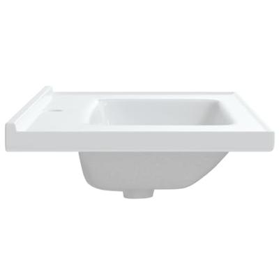 VidaXL Wastafel rechthoekig 91,5x48x19,5 cm keramiek wit
