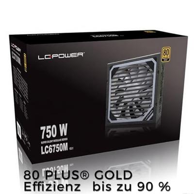 LC Power LC6750M V3.1 PC-netvoeding 750 W ATX 80 Plus Gold