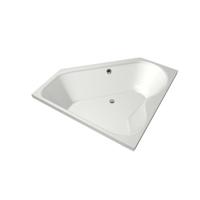 Xenz Cyprus Hoekbad - 145x145x53 - afvoer Midden - acryl - wit mat 6864-03 - thumbnail