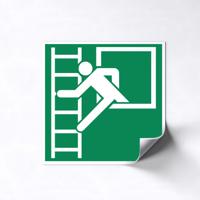 Pictogram Vluchtladder 10x10 cm - thumbnail