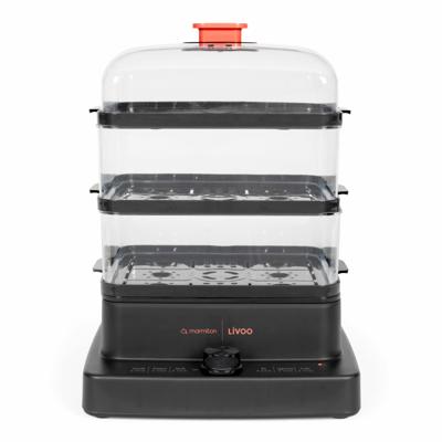 Stoomkoker - LIVOO x Marmiton - DOC300 - 1000 - 1200 W - 3 stoommandjes - Totale inhoud van 12 liter