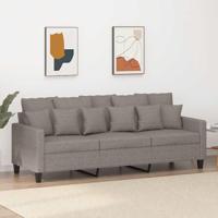 Driezitsbank 180 cm stof taupe - thumbnail