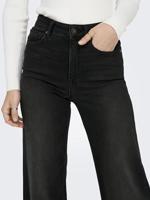 Only Onlmadison Blush Hw Wide Dnm Cro099 Noos 15299796 Loose Fit Washed Black - thumbnail