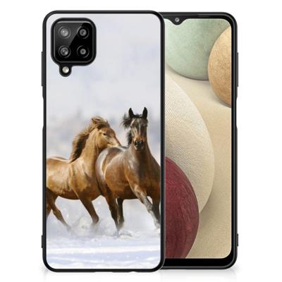 Samsung Galaxy A12 Dierenprint Telefoonhoesje Paarden Samsung Galaxy A12 Dierenprint Telefoonhoesje Paarden