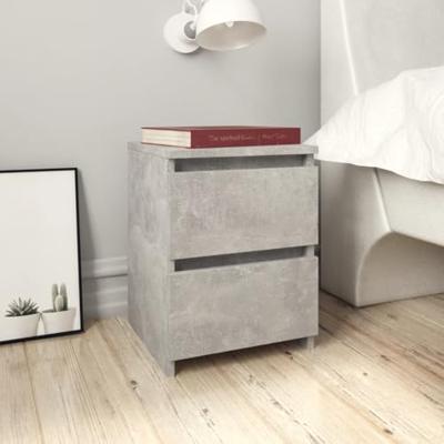 VidaXL Nachtkastjes 2 st 30x30x40 cm bewerkt hout betongrijs