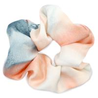scrunchie Zijde Peach-blue - thumbnail