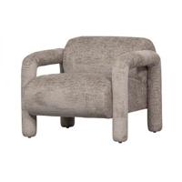 WOOOD Fauteuil 'Lenny' Structure Velvet, kleur Zand - thumbnail