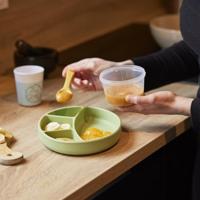 Zuignapplaat - THERMOBABY - Siliconen - Cactusgroen - Gecompartimenteerd en antislip - thumbnail