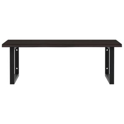 Badkamer wandschap staal en massief eikenhout