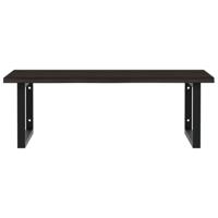 Badkamer wandschap staal en massief eikenhout - thumbnail