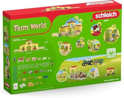 Schleich Farm World - Grote stal, geel speelfiguur