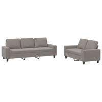 2-delige Loungeset stof taupe - thumbnail