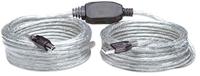 Manhattan USB-kabel USB 2.0 USB-A stekker, USB-B stekker 11.00 m Transparant 510424 - thumbnail