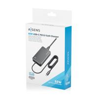 Powerbank Aisens ASCH-1PD65D068-BK 65 W Zwart - thumbnail