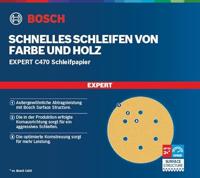 Bosch Accessories EXPERT C470 2608900893 Oscillerend schuurpapier Geperforeerd Korrelgrootte (num) 120 (l x b) 115 mm x 107 mm 10 stuk(s) - thumbnail