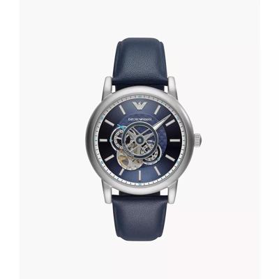 Emporio Armani chronograaf automatisch blauw wijzerplaat Herenhorloge AR60011