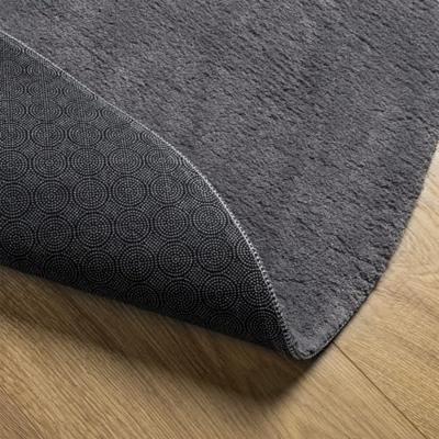 Vloerkleed laagpolig zacht en wasbaar 160 cm antracietkleur Vloerkleed laagpolig zacht en wasbaar 160 cm antracietkleur