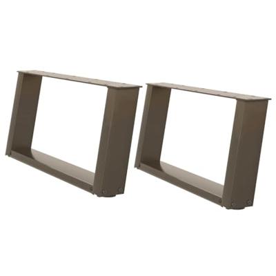 Salontafelpoten 2 st U-vormig 60x(30-31) cm staal naturel Salontafelpoten 2 st U-vormig 60x(30-31) cm staal naturel