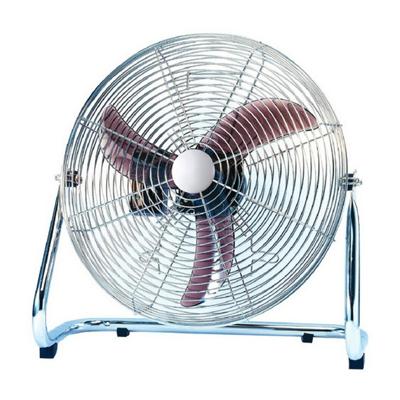Professionele vloerventilator 45cm 3 standen kantelbaar chroom kleurig