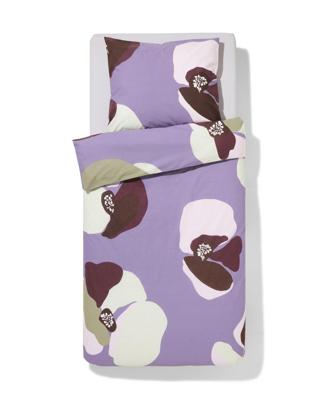 HEMA Dekbedovertrek 140x200/220cm zacht katoen bloemen (rood)