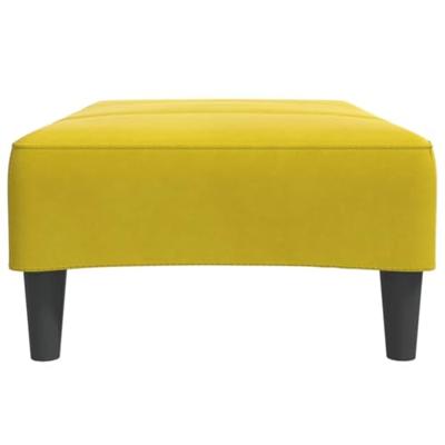 Voetenbank 77x55x31 cm fluweel geel Voetenbank 77x55x31 cm fluweel geel