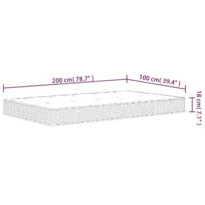 Binnenveringmatras middelhard 100x200 cm