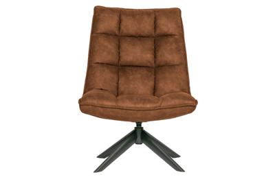 WOOOD Draaifauteuil 'Jouke' PU leder, kleur Groen