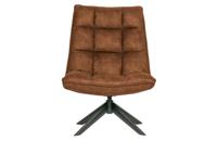WOOOD Draaifauteuil 'Jouke' PU leder, kleur Groen - thumbnail