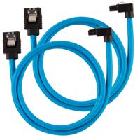 Corsair Premium SATA3-kabel, schuin/recht (6Gbps, 60 cm 90 graden), met ommanteling, blauw - thumbnail