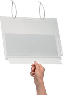 Durable waterbestendige hoes, met kabelbinders, ft A4, pak van 5 stuks