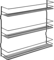 Metaltex pepito kruidenrek 3 etages 36x32x8 cm zwart - thumbnail