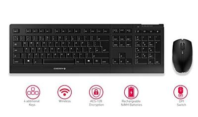 CHERRY B.Unlimited 3.0 toetsenbord Inclusief muis Universeel RF Draadloos QWERTY Amerikaans Engels Zwart