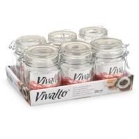 Glazen pot Vivalto Transparant 200 ml (6 Stuks) - thumbnail