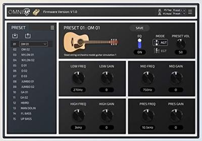 Hotone Omni AC Acoustic Simulator effectpedaal