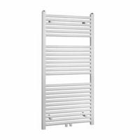 Designradiator BWS Nile Gobi 160x60cm Geborsteld Mat Wit Midden/zij-aansluiting - thumbnail
