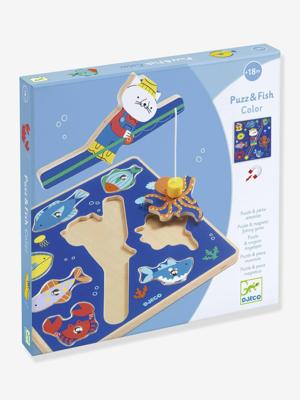 Puzzel Fish Color DJECO donkerblauw