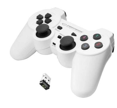 Esperanza EGG108W game controller Zwart, Wit RF Gamepad Analoog/digitaal PC, Playstation 3