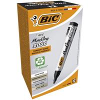 Permanente markeerstift Bic Marking 2000 Zwart 12 Onderdelen - thumbnail