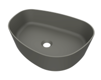 Waskom Arcqua Rocker Cast Marble 50x37 cm Organisch Mat Beton Arcqua - thumbnail