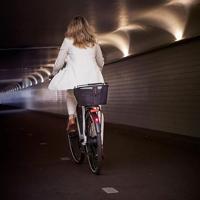 Basil cento tech fiber nordlicht mik - fietsmand - achterop - bruin - thumbnail