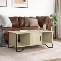 Salontafel 100x51x40 cm bewerkt hout sonoma eikenkleurig - thumbnail