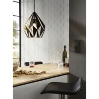 Eglo HanglampCarlton 1 31cm zwart met goud - 49931 - thumbnail
