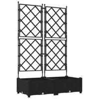 VidaXL Tuin bloempot 2 pcs zwart 80 x 40 x 125,5 cm staal - thumbnail